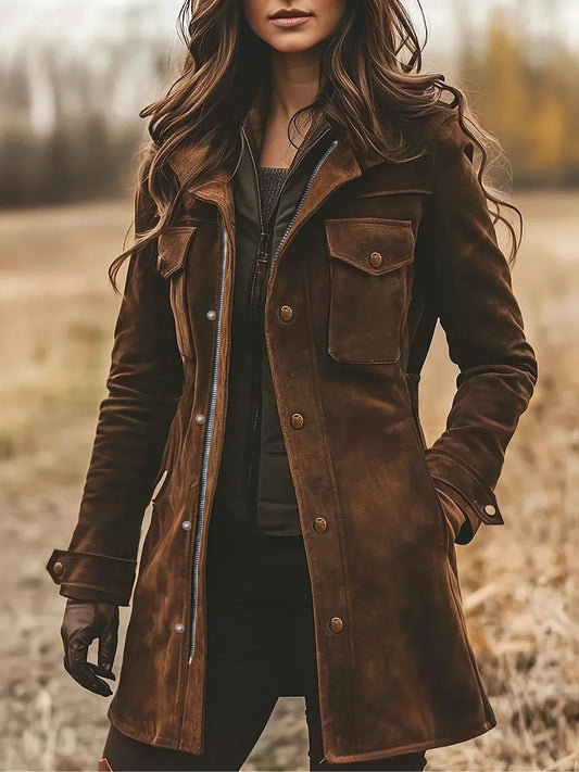 Women's notch lapel coat, view 1