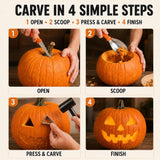 36-Piece Pumpkin Carving Kit with Stencils and LED Lights