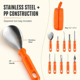 36-Piece Pumpkin Carving Kit with Stencils and LED Lights