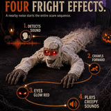42-Inch Sound-Activated Crawling Mummy Decoration