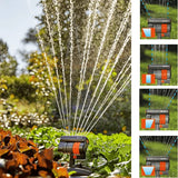 Oscillating Lawn Sprinkler with Timer – 16 Nozzles, 100m² Coverage & 4 Spray Modes