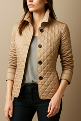 Women's quilted puffer jacket, view 2