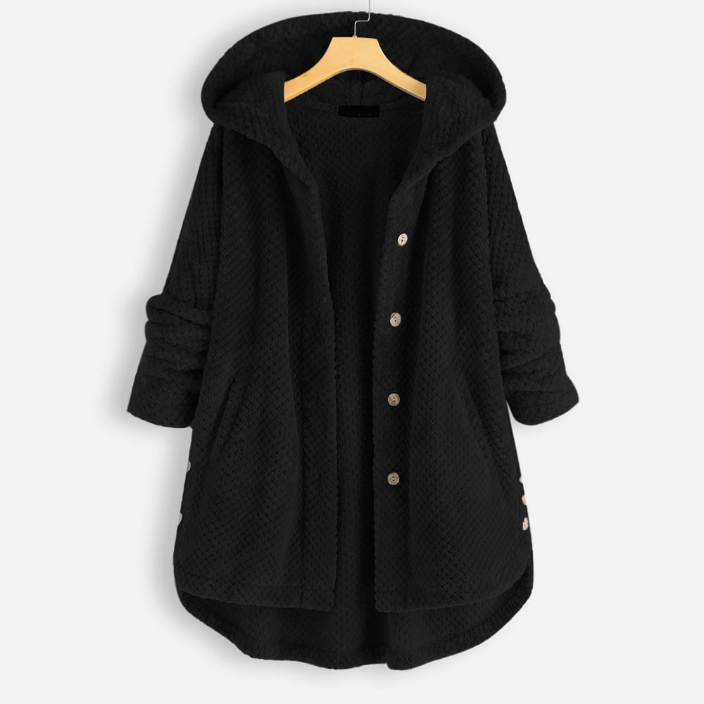 Optimized Product Title: "Izzy Women's Reversible Fleece Jacket with Half-Length Design and Hood - Cozy & Versatile Outerwear" 

This title includes relevant keywords for better search visibility while clearly describing the product features.