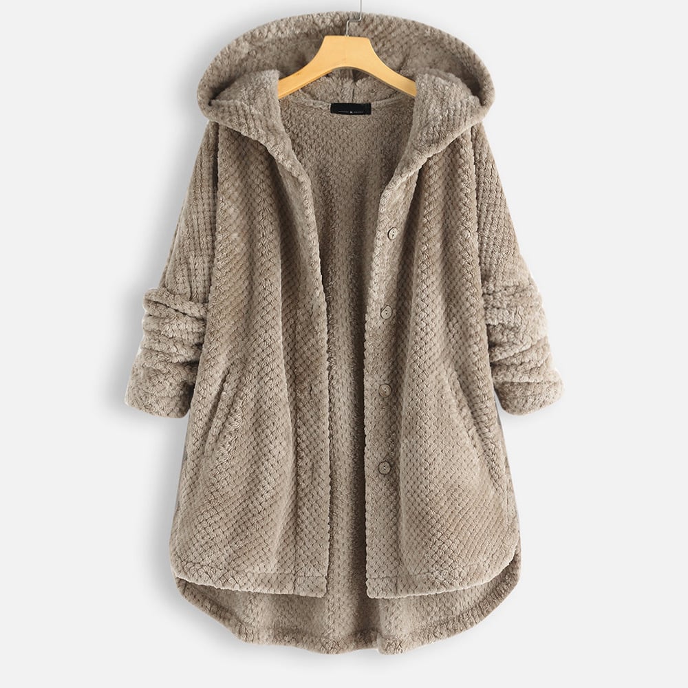 Optimized Product Title: "Izzy Women's Reversible Fleece Jacket with Half-Length Design and Hood - Cozy & Versatile Outerwear" 

This title includes relevant keywords for better search visibility while clearly describing the product features.