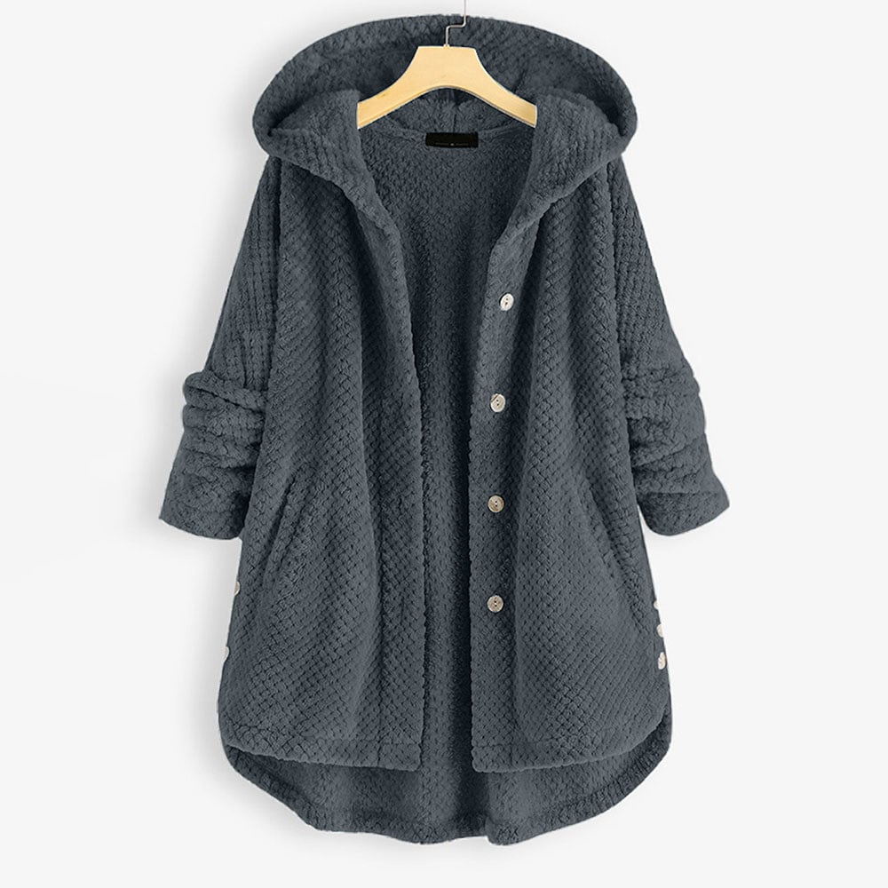 Optimized Product Title: "Izzy Women's Reversible Fleece Jacket with Half-Length Design and Hood - Cozy & Versatile Outerwear" 

This title includes relevant keywords for better search visibility while clearly describing the product features.