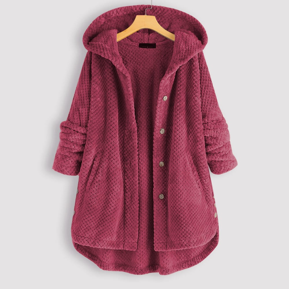Optimized Product Title: "Izzy Women's Reversible Fleece Jacket with Half-Length Design and Hood - Cozy & Versatile Outerwear" 

This title includes relevant keywords for better search visibility while clearly describing the product features.