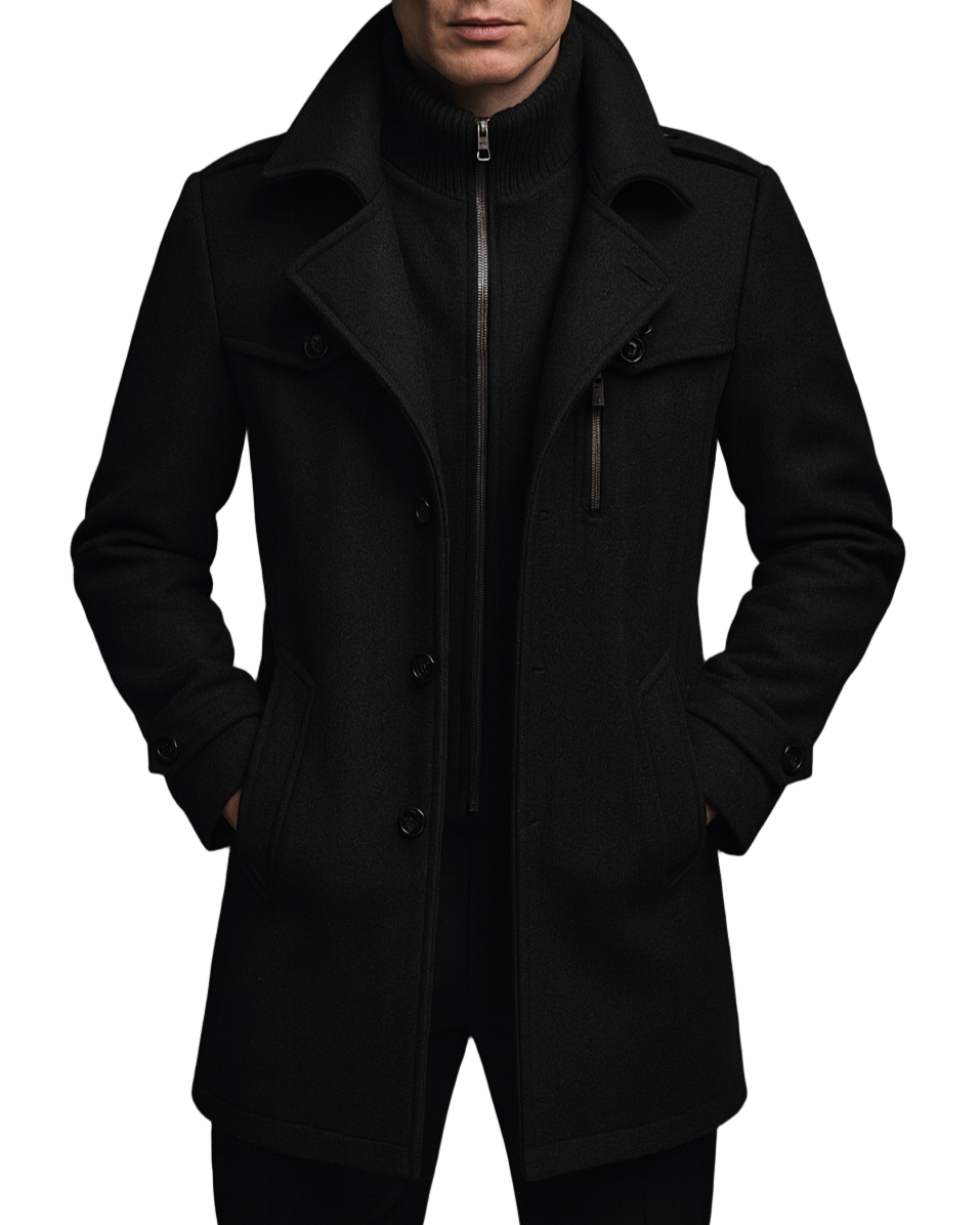 Men's wrap coat, view 1