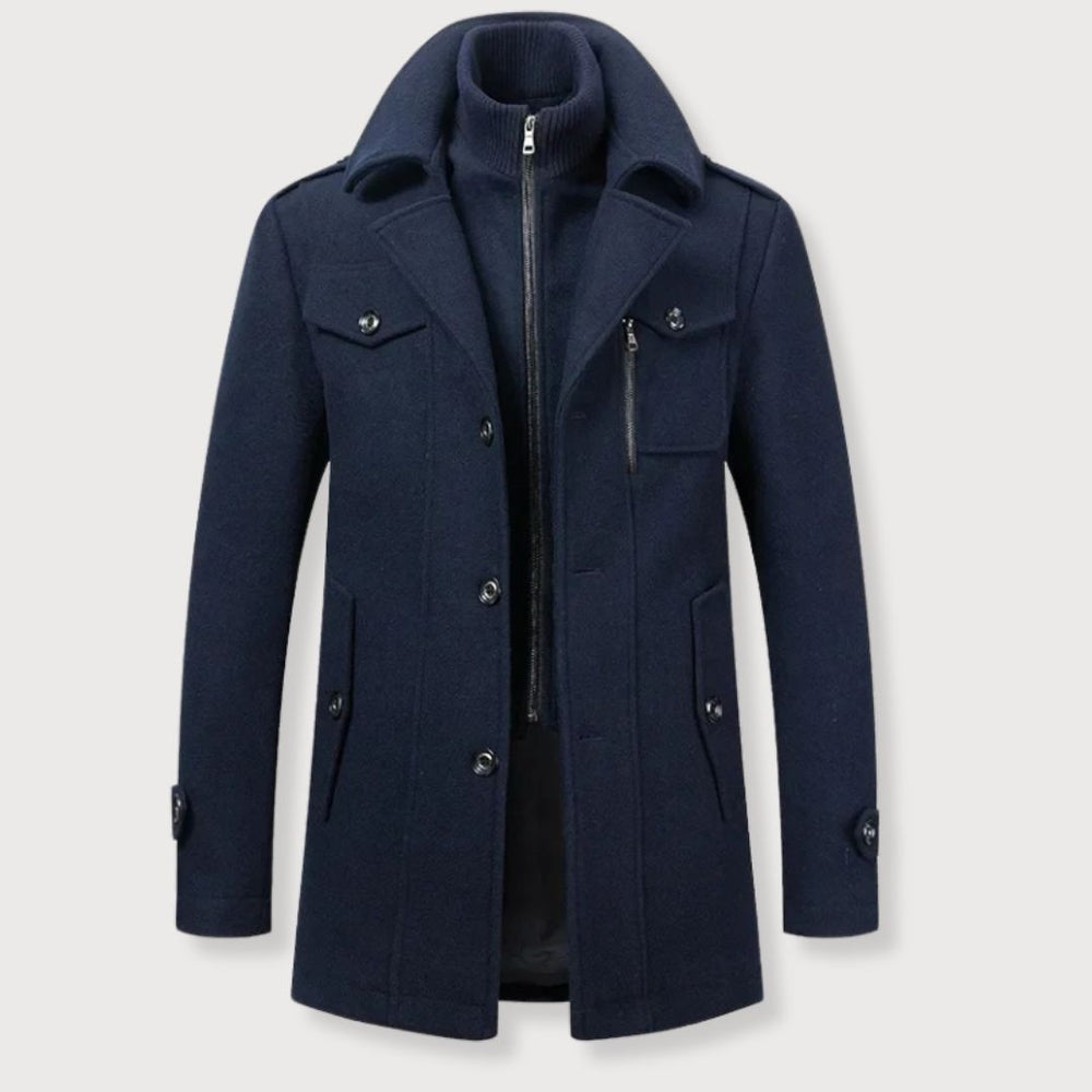 Men's wrap coat, view 3