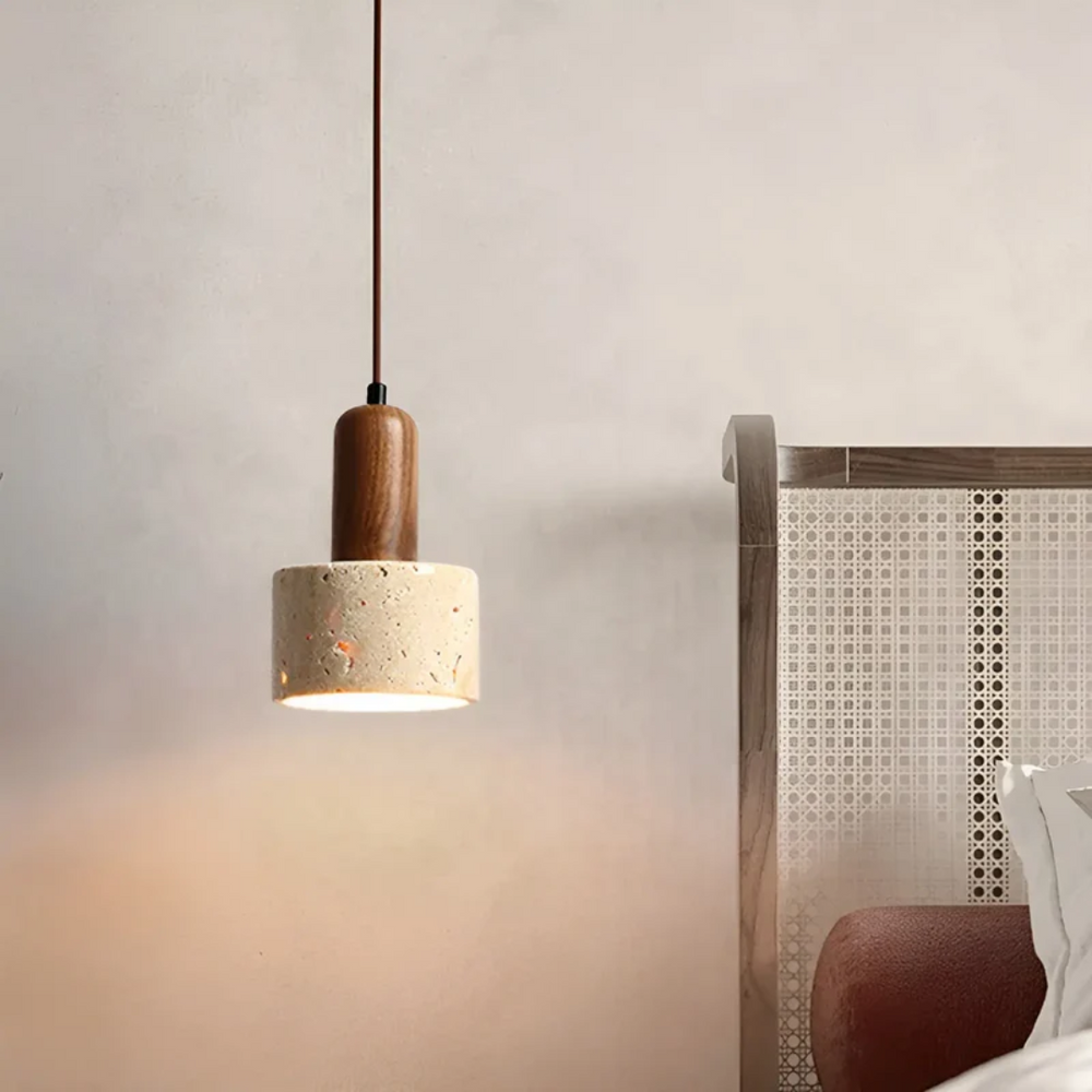 TranquilGlow Japanese Wabi-Sabi Ceiling Lamp - Elegant Minimalist Lighting for Serene Spaces