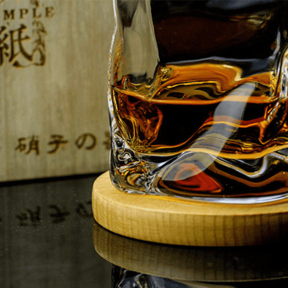 Authentic Japanese Edo Kiriko Crumple Body Whisky Glass - Handcrafted Crystal Tumblers for Premium Spirits