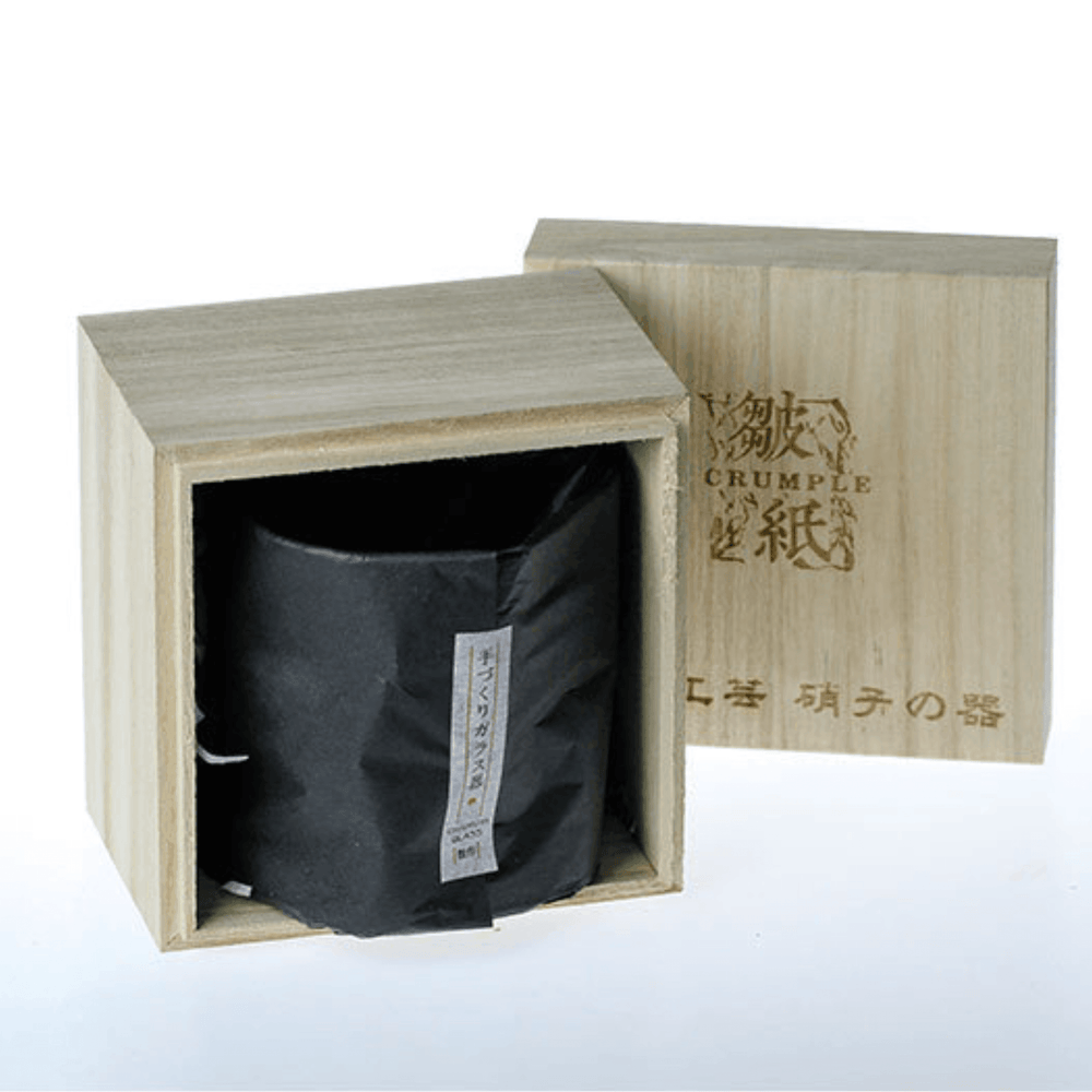 Authentic Japanese Edo Kiriko Crumple Body Whisky Glass - Handcrafted Crystal Tumblers for Premium Spirits