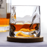 Authentic Japanese Edo Kiriko Crumple Body Whisky Glass - Handcrafted Crystal Tumblers for Premium Spirits