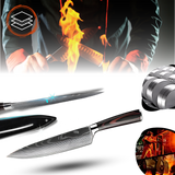 Premium Damascus Steel Kitchen Knives Set with Ergonomic Pakkawood Handles - Superior Sharpness & Durability