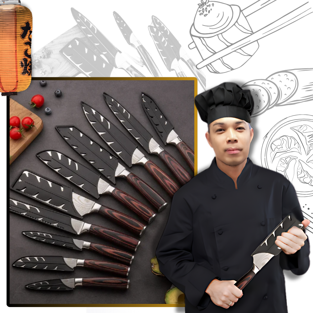 Premium Damascus Steel Kitchen Knives Set with Ergonomic Pakkawood Handles - Superior Sharpness & Durability