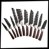Premium Damascus Steel Kitchen Knives Set with Ergonomic Pakkawood Handles - Superior Sharpness & Durability