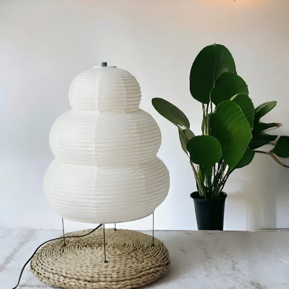 SereneAura Japanese Wabi-Sabi Floor Lamp - Elegant Minimalist Lighting for Tranquil Spaces