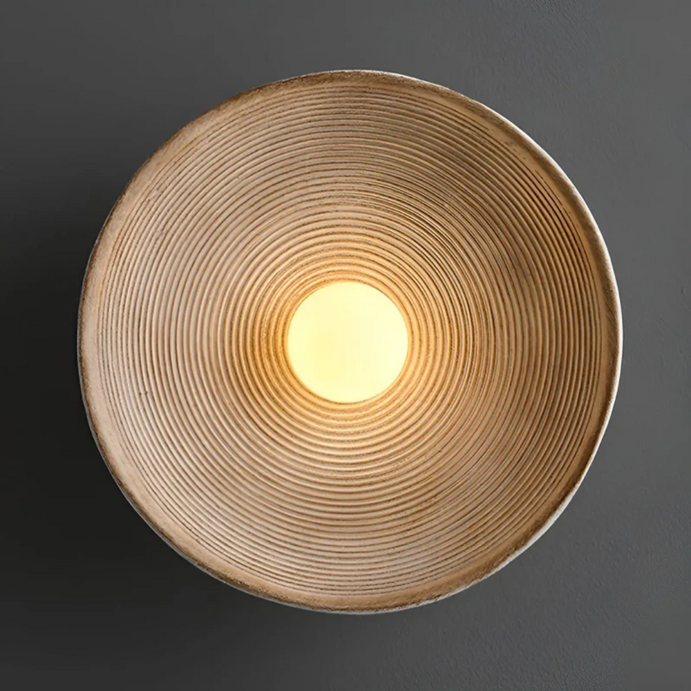 ZenGlow Disc - Japanese Wabi-Sabi Wall Lamp for Tranquil Home Decor