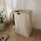 Japanese-Style Foldable Cotton-Linen Storage Bin - Stylish & Space-Saving Organizer