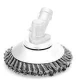 Grass Trimmer Weed Remover Attachment – Carbon Steel Wires, 36 Braided Cutters & Universal Fit
