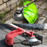 Grass Trimmer Weed Remover Attachment – Carbon Steel Wires, 36 Braided Cutters & Universal Fit