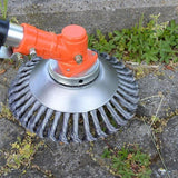 Grass Trimmer Weed Remover Attachment – Carbon Steel Wires, 36 Braided Cutters & Universal Fit