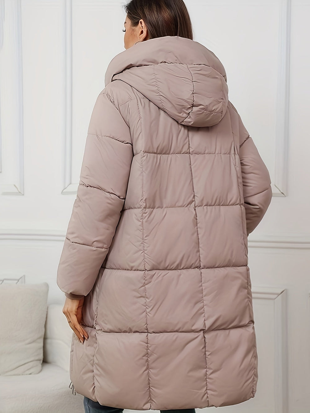 Women's padded puffer jacket, view 4