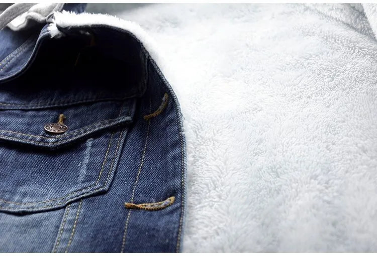 Plus-Size Hooded Denim Jacket for Fall - Stylish & Comfortable Outerwear