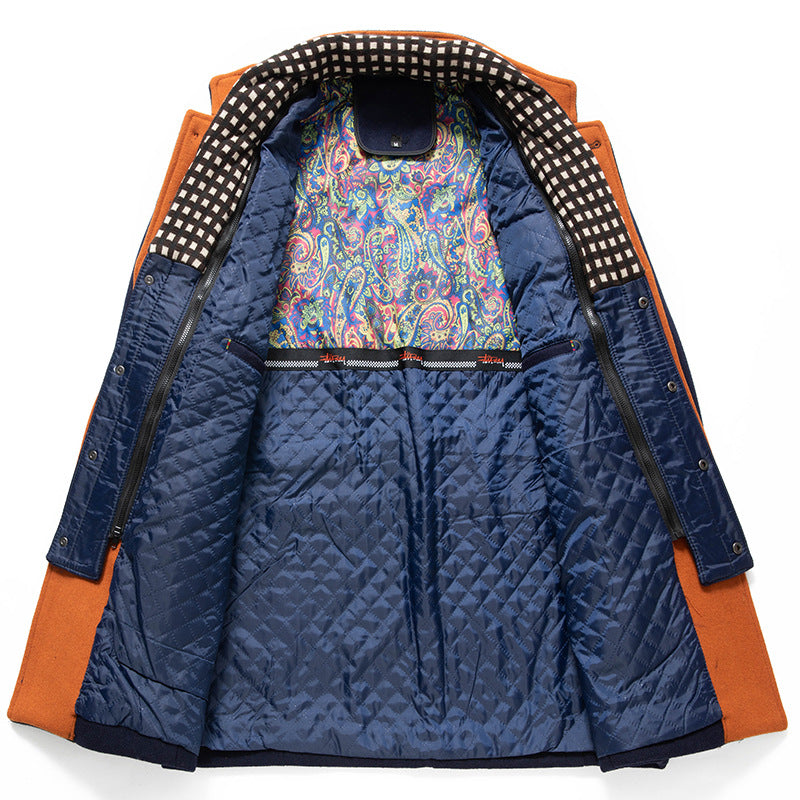Men's high neck coat, view 2
