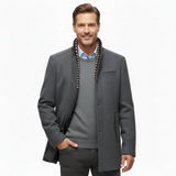 Men's high neck coat, view 5