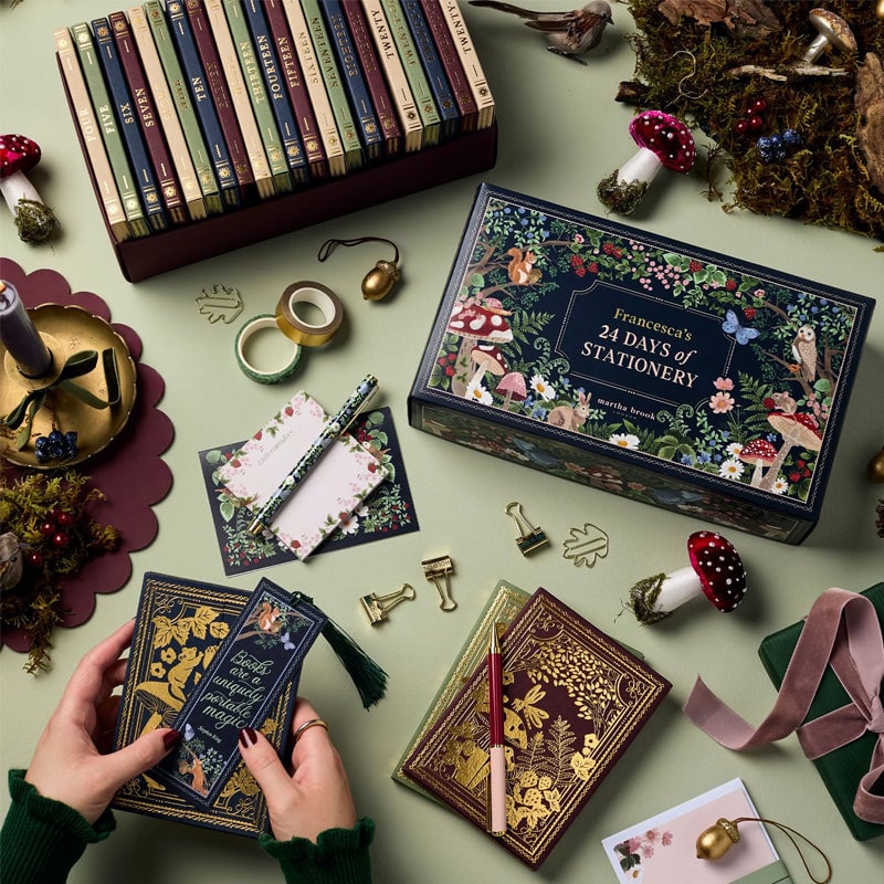 Enhanced Product Title: JollyJournals™ Advent Calendar - 24 Surprises of Premium Stationery for Creative Countdown Fun!