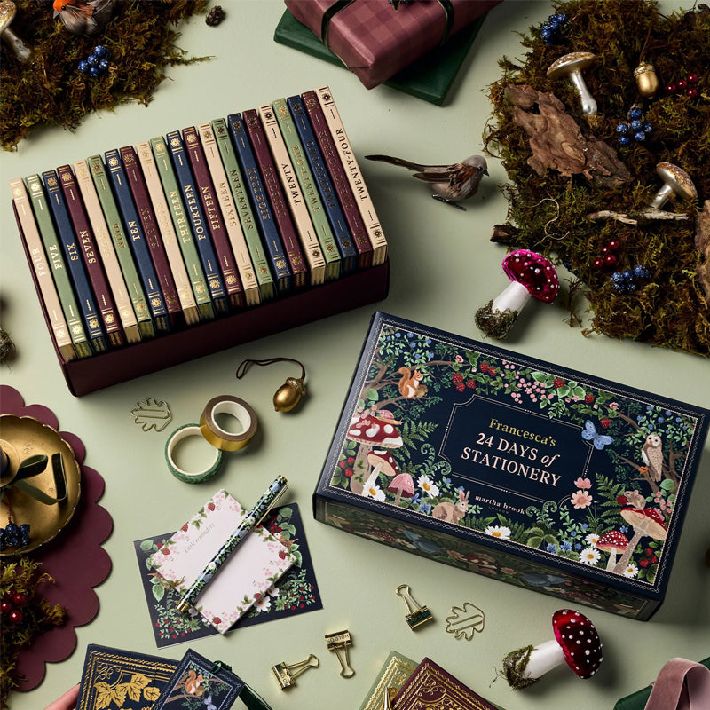Enhanced Product Title: JollyJournals™ Advent Calendar - 24 Surprises of Premium Stationery for Creative Countdown Fun!