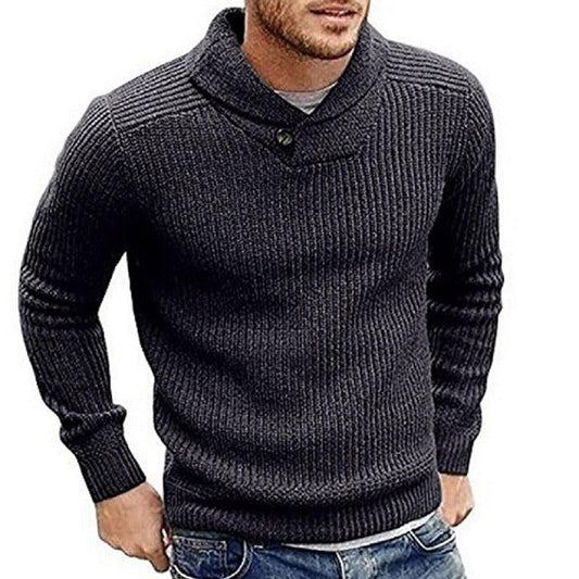 Plain Men's Knit Sweater