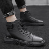 ShadowStep – Handcrafted Black Leather Boots for Men