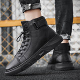ShadowStep – Handcrafted Black Leather Boots for Men
