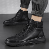 ShadowStep – Handcrafted Black Leather Boots for Men