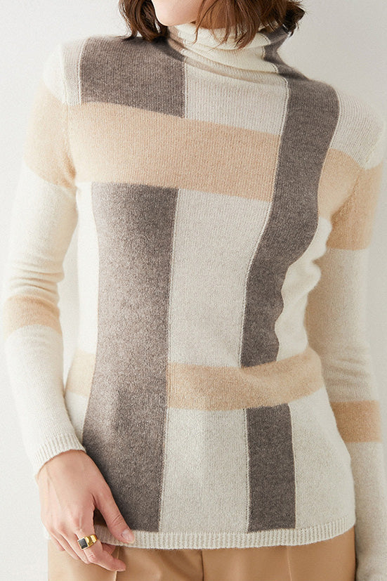 Enhanced Product Title: "Linda Farbblock Rollkragenpullover - Stylischer Damen Pullover mit Farbblock-Design für Herbst/Winter" 

This title includes relevant keywords and provides additional context to improve visibility and appeal in Google Shopping.