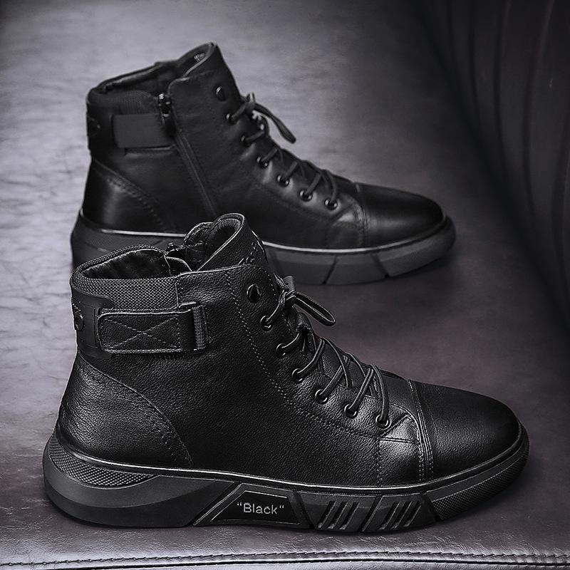 ShadowStep – Handcrafted Black Leather Boots for Men