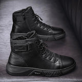 ShadowStep – Handcrafted Black Leather Boots for Men