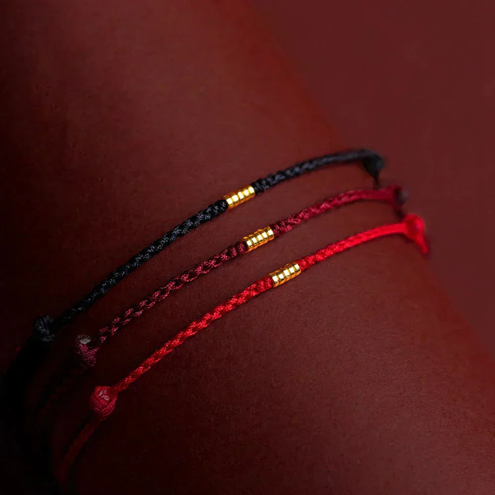 Authentic Kabbalah Protection Beaded Cord Bracelet - Spiritual Jewelry for Strength and Safety