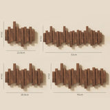 Wooden Wall Coat Rack – Piano Design, Solid Walnut/Beech & 3-8 Hooks