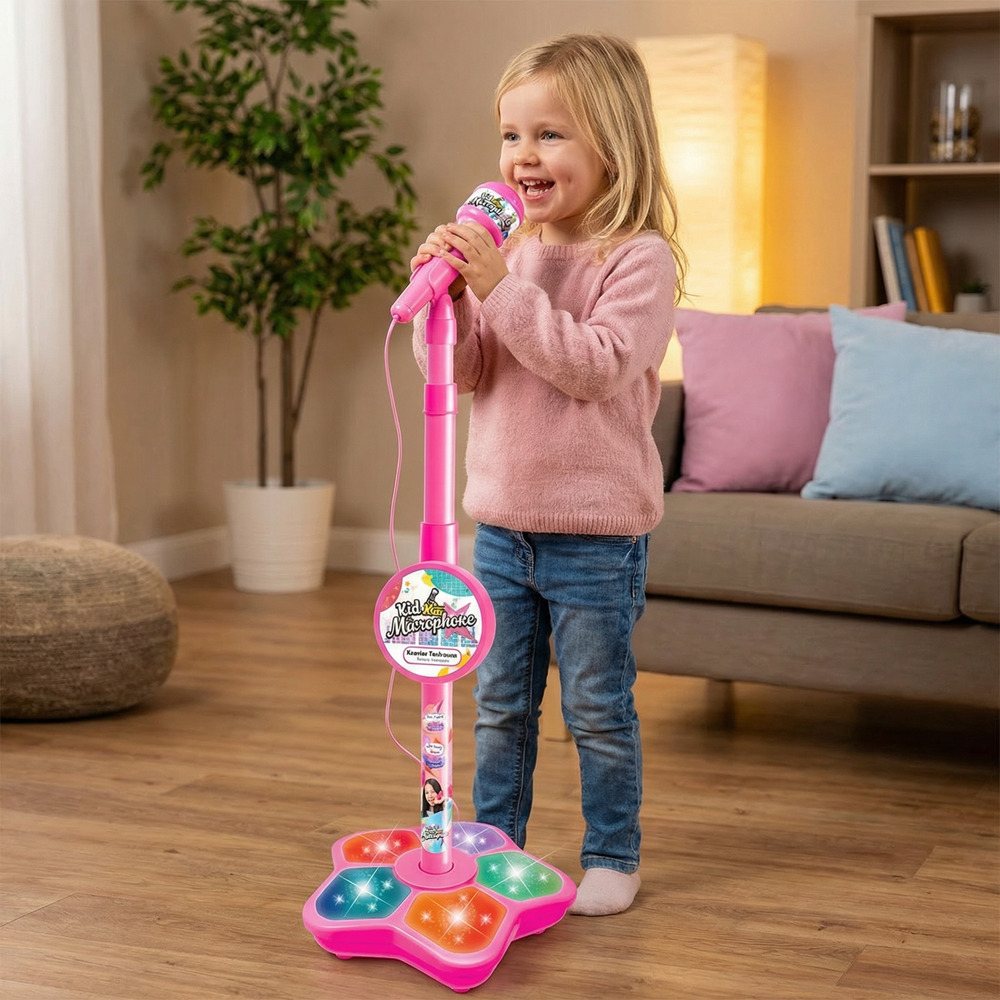 Kids Karaoke Microphone Set – Adjustable Stand, Musical Toy & Sing-Along Fun