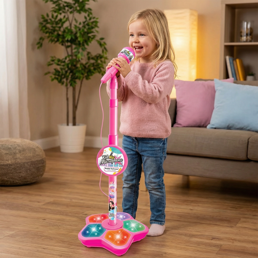 Kids Karaoke Microphone Set – Adjustable Stand, Musical Toy & Sing-Along Fun