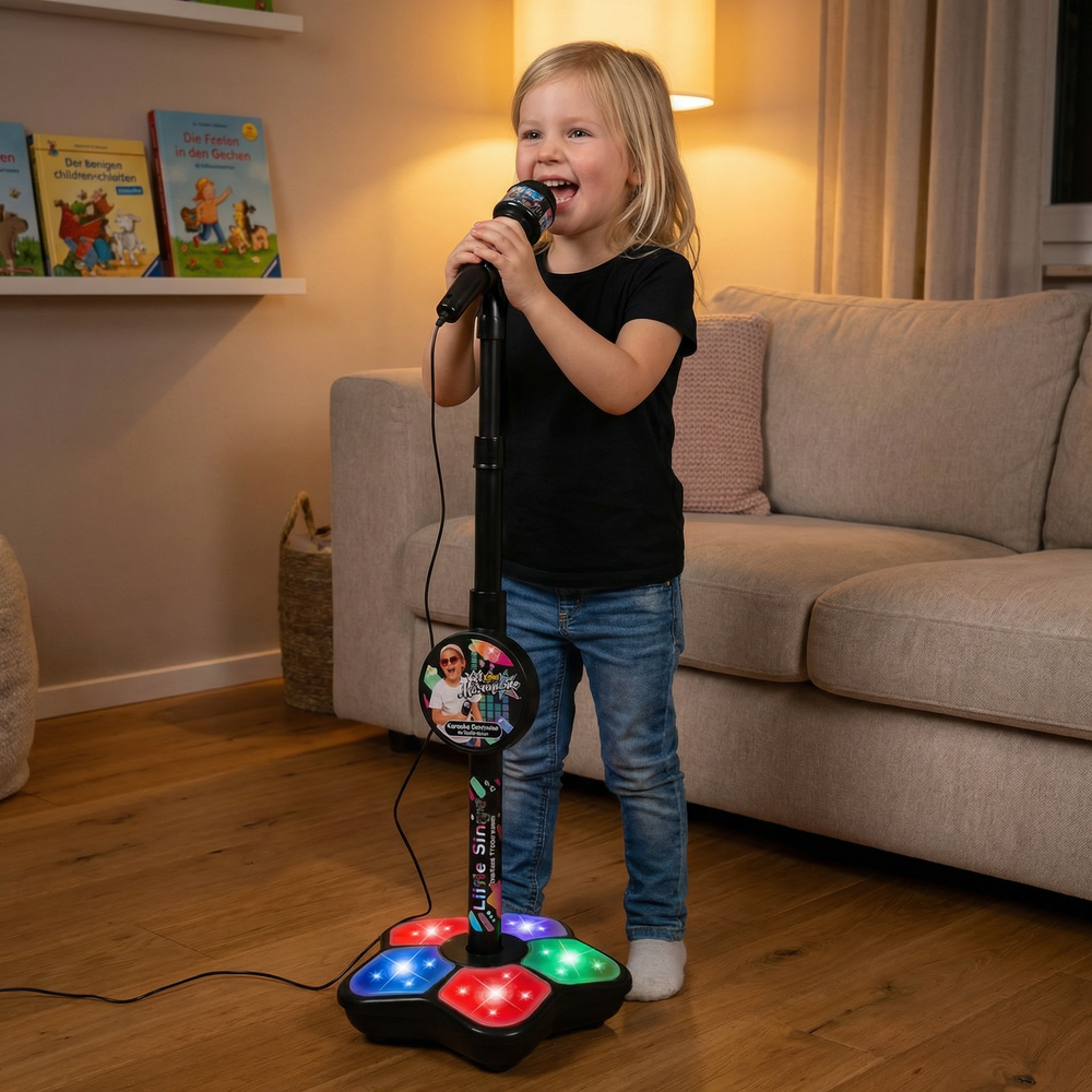 Kids Karaoke Microphone Set – Adjustable Stand, Musical Toy & Sing-Along Fun