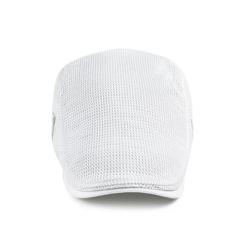 Unisex Mesh Flat Cap – Breathable Cotton, Adjustable Strap & 5 Colors