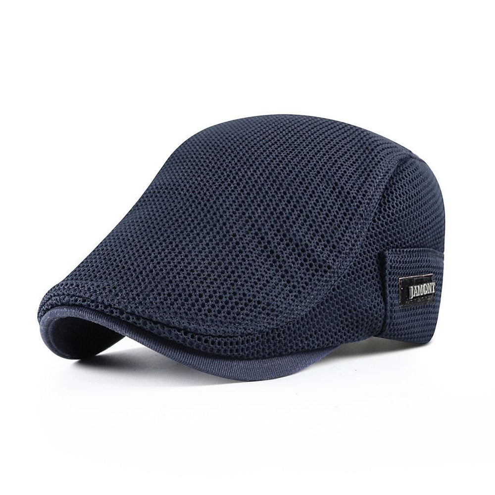 Unisex Mesh Flat Cap – Breathable Cotton, Adjustable Strap & 5 Colors