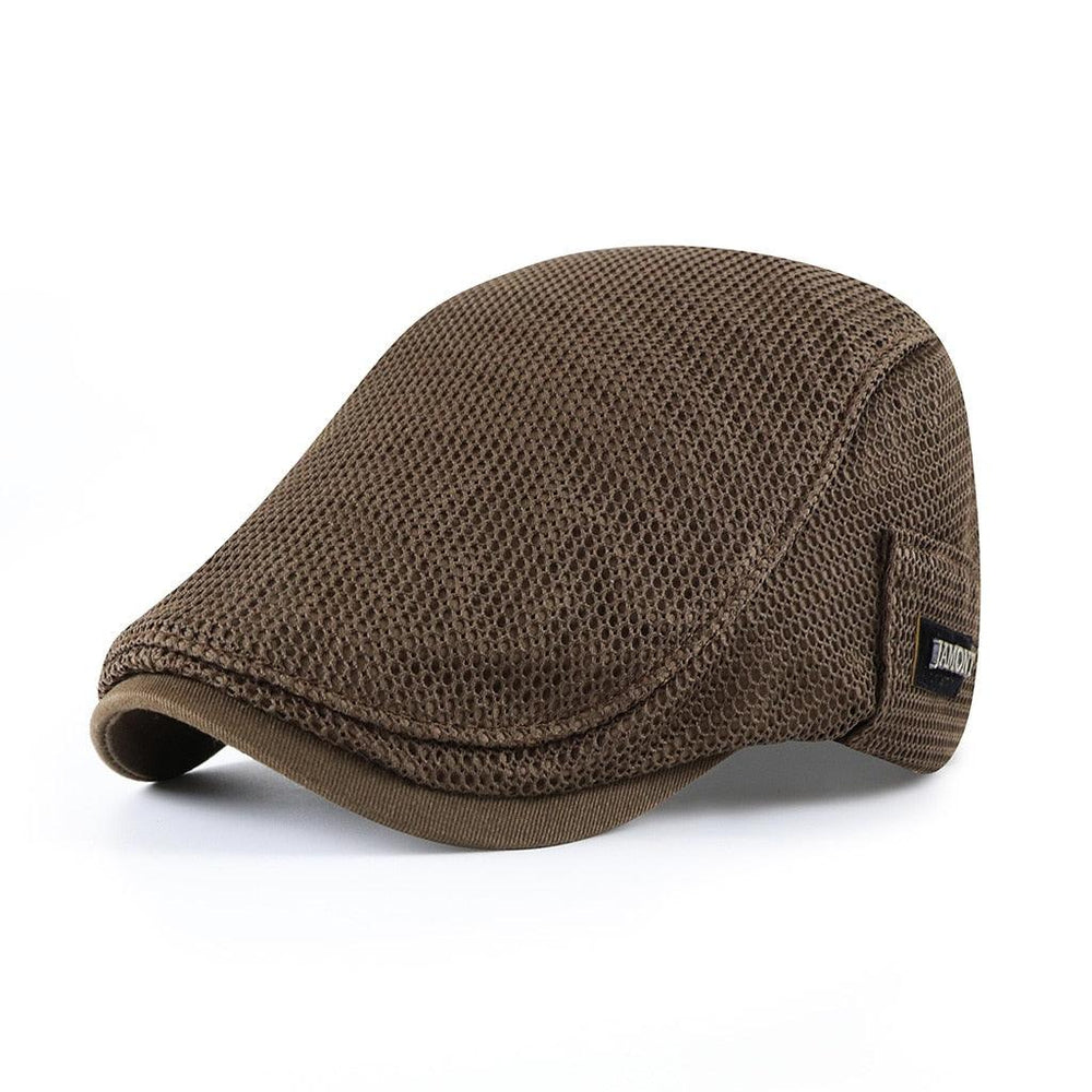 Unisex Mesh Flat Cap – Breathable Cotton, Adjustable Strap & 5 Colors