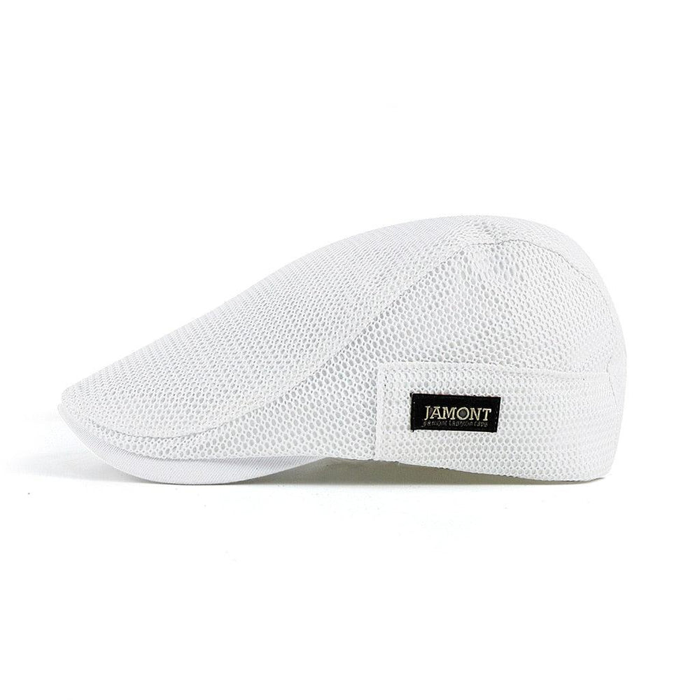 Unisex Mesh Flat Cap – Breathable Cotton, Adjustable Strap & 5 Colors