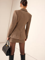 Khaki Knotted Slim Blazer for Women – Vivienne