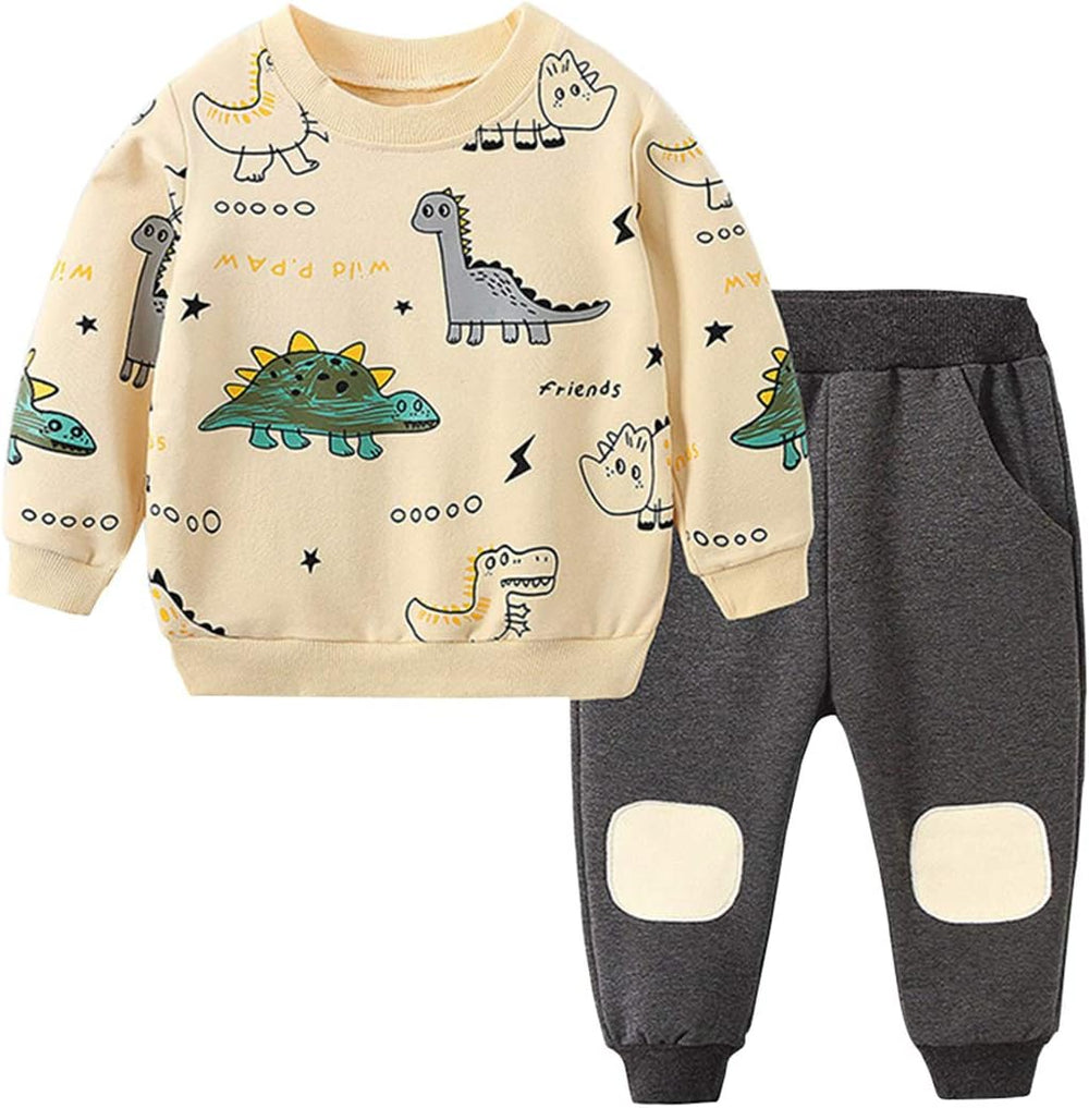 Dinosaur Print Boys Clothing Set - Fun Kids Outfit for Playtime & Adventures