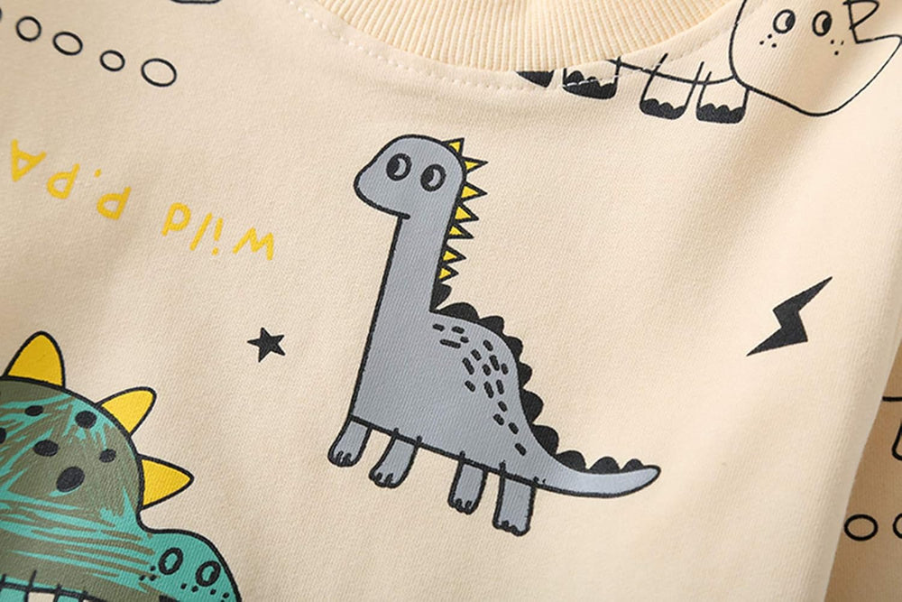 Dinosaur Print Boys Clothing Set - Fun Kids Outfit for Playtime & Adventures
